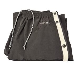 Chaps Ralph Lauren Pants Mens Medium Black Side Snaps Tear Away Active Vintage